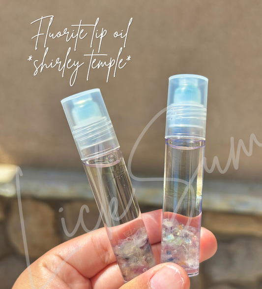 Fluorite lip oil
